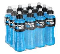 Powerade Mountain Blast Sport Drink - 12 Bottiglie da 500 ml, Bevanda Isotonica, Bottiglia Ergonomica in PET 100% Riciclabile con Tappo Sport, Soluzione di Carboidrati e Elettroliti