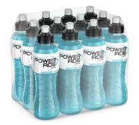 Powerade Mountain Blast Zero Sport Drink - 12 Bottiglie da 500 ml, Bevanda Isotonica, Poche Calorie, Bottiglia in PET 100% Riciclabile con Tappo Sport, Soluzione di Carboidrati e Elettroliti