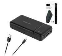 POWERBANK KRÜGER & MATZ KM0907 - uscita USB doppia, indicatore LED, protezione sovraccarico 30000 mAh, Nero