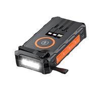 Powerbank a energia solare, ricarica rapida, allarme SOS integrato, funzione luce LED, caricatore di backup impermeabile con strumento , per viaggi all'aperto, donne e uomini, 16,6 x 8,5 x 3,5
