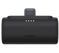 Baseus Power Bank con connettore USB C pieghevole integrato, caricatore portatile da 5000 mAh 20 W, per iPhone 15/15 Plus/15 Pro/15 Pro Max, Samsung S22/23 Series (nero)