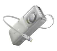 Powerbank Baseus Free2Pull 10000mAh 30W con Cavo Retrattile Grigio Lunar