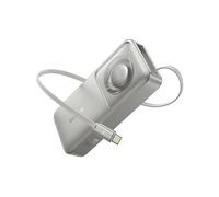 POWERBANK BASEUS Free2Pull BAS-971 - uscita USB-C 30W, ricarica rapida, cavo integrato 10000 mAh, Grigio