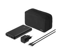 Belkin Caricatore portatile, pacchetto di alimentazione 4 in 1 con power bank da 20.000 mAh, blocco di ricarica USB-C da 25 W, cavo USB-C da 60 W e borsa da viaggio - Ricarica rapida per più