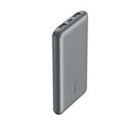 Belkin BoostCharge Power Bank 10000mAh con Porte USB-C e USB-A - Grigio | Caricatore Portatile 10000mAh, Ricarica 3 Dispositivi (1 USB-C, 2 USB-A), 15W, LED di Stato, Prodotto in Plastica Riciclata