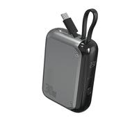 Powerbank da 10000 mAh, 30 W, 4 funzioni intelligenti con cavo USB-C da 15 cm, g