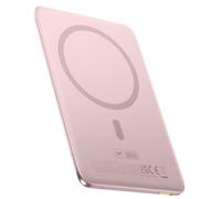 Powerbank da 5000 mAh, 20 W, ultra sottile, con USB-C, MagSafe 60 W e cavo da 30 cm - Rosa