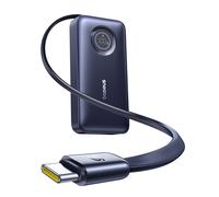 Power bank EnerCore CR11 da 10000 mAh e 45 W con USB-C e cavo USB-C retrattile - Nero