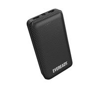 EVEREADY - Batteria esterna da 20000 mAh + cavo USB-A/Micro-USB, batteria esterna per telefono e tablet, colore: nero