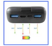 Powerbank fast charge cellurar line batteria esterna 10000 mah Techly usb type c