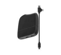 Xoopar - Ice-Powerbank - Batteria esterna 5000 mAh con luce Touch integrata adatta a tutti gli smartphone universali in plastica riciclata certificata GRS - Nero