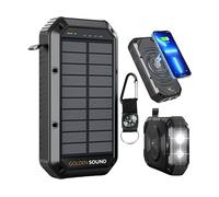 POWERBANK GOLDEN SOUND Solar 30000 mAh, Nero