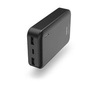 Hama Power Pack 10000 mAh (power bank, ricarica rapida, 2 x USB A, USB C, capiente, leggero, piccolo, caricabatterie), grigio antracite
