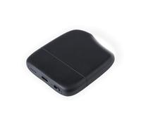Xoopar - Ice-Powerbank - Batteria esterna 5000 mAh con luce Touch integrata adatta a tutti gli smartphone universali in plastica riciclata certificata GRS - Nero