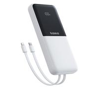 Powerbank Lipow 10000mAh 22,5W cavi integrati bianco