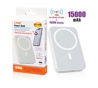 POWERBANK MAGNETICO CON RICARICA WIRELESS 15W QI VELOCE + PD20W 15000MAH TT13809