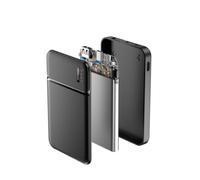Batteria da Viaggio 5000mAh 2 Uscite USB 2.4A Compatto e Leggero Nero