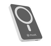 POWERBANK MUVIT MCCHP0006 - uscita USB-C, ricarica wireless, compatibile MagSafe 5000 mAh, Grigio, Bianco