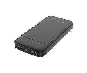 POWERBANK MUVIT MCCHP12 - uscita USB-C 20W, ricarica rapida, design compatto 10000 mAh, Nero