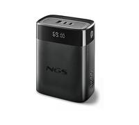 NGS Twix 30 - Batteria portatile 30000 mAh, 140 W, ricarica rapida, PD 3.1 per laptop, USB-C 30 W, USB-A QC 22,5 W, display LED, compatto e leggero, compatibile con iPhone, Samsung, Huawei