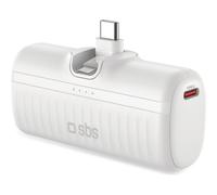 Powerbank SBS 5.000mAh 10W 1xType-C integrata GRS bianco