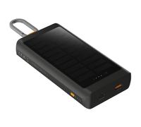 Xtorm Powerbank 15W Go2 Solar 10.000 mAh con torcia, Nero carbone