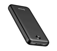 Swissten Batteria Esterna 10000mAh 10.5W con Doppio Porta USB Indicatore LED, Nero