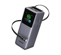 POWERBANK UGREEN PB726 - uscita USB-C 100W, ricarica rapida, cavo integrato, display digitale 20000 mAh, Grigio