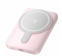 Vention PowerBank 5000mAh Magnetico Wireless - Ricarica Rapida 20W - Doppia USB-C - Display Luminoso - Rosa