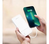 Powerbank Wozinsky W11-W 10000 mAh LED con cavi integrati