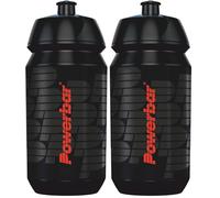 PowerBar - Black Line Borraccia Sportiva - 500 ml - nera - A prova di perdite e lavabile in lavastoviglie, senza BPA (Confezione da 2)