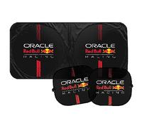 Red Bull Set parasole e coppia tendine laterali Powerbar Nero/Rosso per auto, protettivo, resistente e facile da installare, Dimensioni Parasole 147 cm x 70 cm, Dimensioni tendine 38 cm x 43 cm