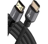 PowerBear 8K HDMI Kabel 3 m | 48Gbps Hochgeschwindigkeit HDMI Kabel, geflochtenes Nylon & Goldstecker, 8K @ 60Hz, 4K @ 120 HZ, 2K, 2160P, ARC & CL3 zertifiziert | für Laptop, Monitor, PS5, PS4 & mehr