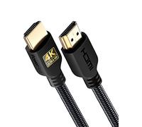 PowerBear Cavo HDMI 4K 0,3 m | Alta velocità, nylon intrecciato e connettori dorati, 4K a 60 Hz, Ultra HD, 2K, 1080P, ARC e CL3 | per laptop, monitor, PS5, PS4, Xbox One, Fire TV e altro ancora