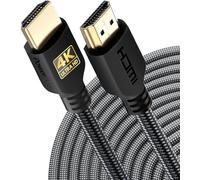 PowerBear Cavo HDMI 4K 15 m | Alta velocità, nylon intrecciato e connettori dorati, 4K a 60 Hz, Ultra HD, 2K, 1080P, ARC e CL3 | per laptop, monitor, PS5, PS4, Xbox One, Fire TV e altro ancora
