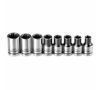 Powerbuilt 642053 - Set di 8 chiavi a bussola universali con vassoio, 1/4"