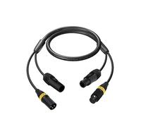 PowerCon Truecon e DMX, cavo di prolunga da ingresso CA a uscita Powercon a 3 pin e cavo combinato XLR maschio a femmina per illuminazione da palco (cavo DMX-Truecon, 1,9 m)