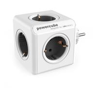 Allocacoc PowerCube Original Spina a 5 Prese, Argento/Bianco