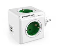 PowerCube USB 4 Prese Originali + 2 USB Verde