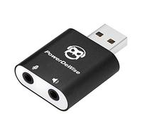 PowerDeWise Adattatore per scheda audio esterna USB con jack microfono a 4 pin per MacBook, Windows, Linux, laptop, PC, PS4, adattatore audio USB-A Plug&Play, scheda audio esterna