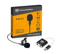 PowerDeWise Microfono USB di tipo C Lavalier Microfono con risvolto omnidirezionale con scheda audio progettato per PC Microfono MacBook Microfono iPad per registrazione, YouTube
