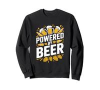 Powered By Beer Hops Mug Bottiglie Fun Felpa