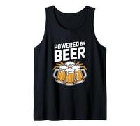 Powered By Beer Mugs - Divertente Umorismo Canotta