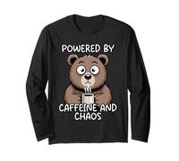 Powered By Caffeine And Chaos Maglia a Manica