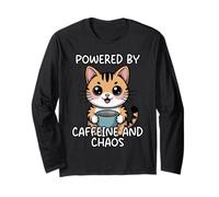 Powered By Caffeine And Chaos Maglia a Manica