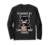 Powered By Caffeine And Chaos Maglia a Manica