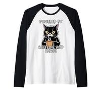 Powered By Caffeine And Chaos Maglia con Maniche Raglan