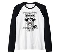 Powered By Caffeine And Chaos Maglia con Maniche Raglan