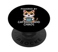 Powered By Caffeine And Chaos PopSockets PopGrip Adesivo