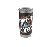 Powered By Coffee Cup Coffee Chicchi Energy Boost Bicchiere termico in acciaio inox doppia parete